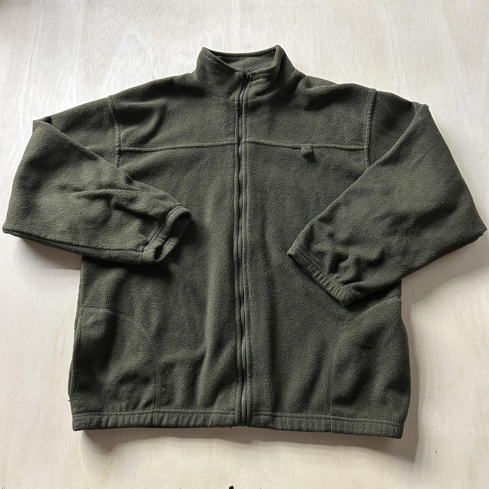 Roundy Ridge Jacket Mens XL Green Fleece Full Zip Warm Outdoor Hiking Casual